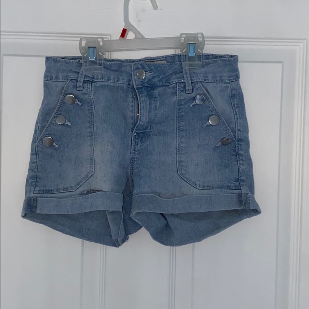 LEI denim high waisted shirt